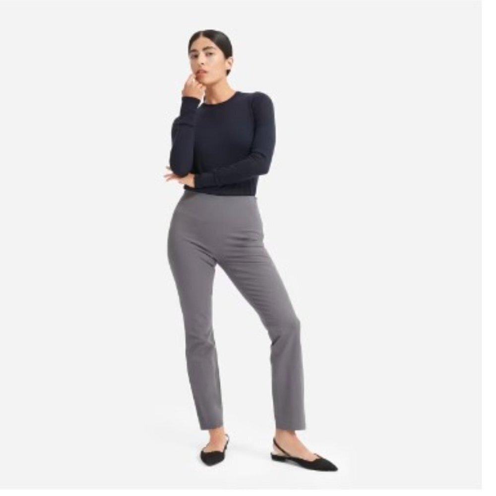 EverlaneThe Side Zip Cotton Stretch Pants Grey- 8